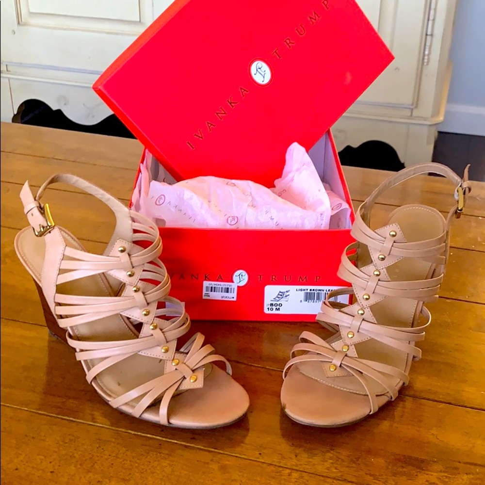 Ivanka Trump beige sandals size 10.